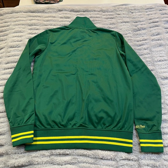 NWT Mitchell & Ness MLS Portland Timbers Track Jacket Green Yellow Zip Men's M - Picture 11 of 14